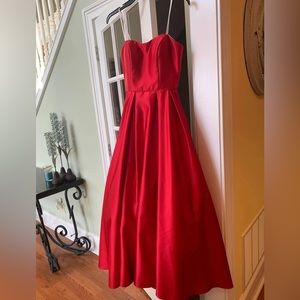 Betsy & Adam Strapless Ball Gown Prom Dress